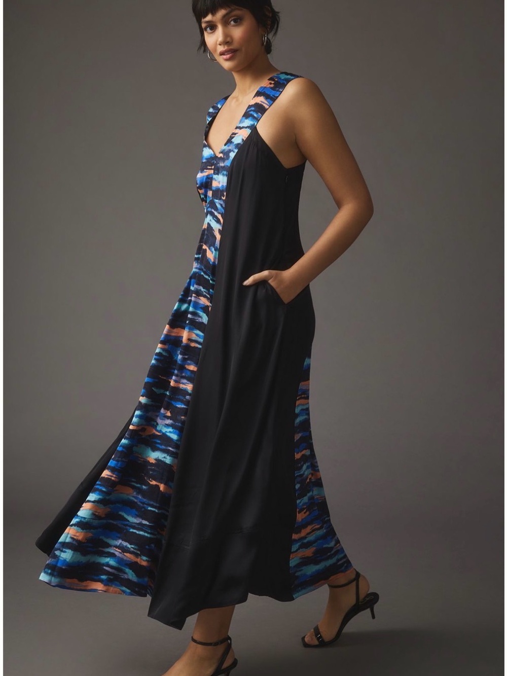 Anthropologie Maeve V-neck Maxi Dress with Pockets
